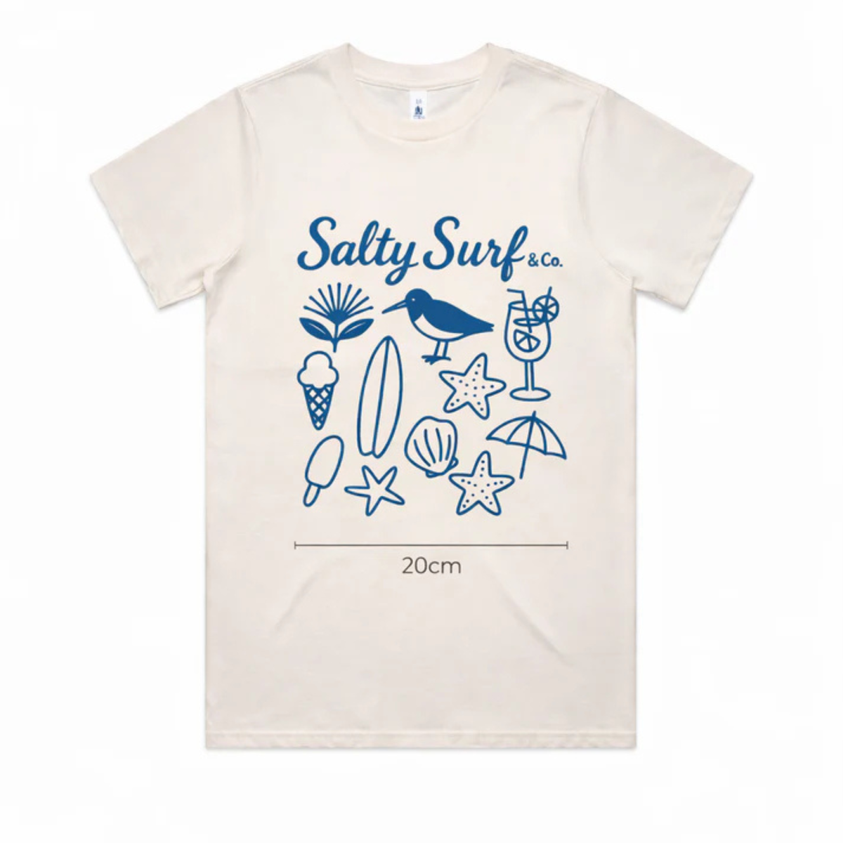 Salty Surf Beach Doodles Tee