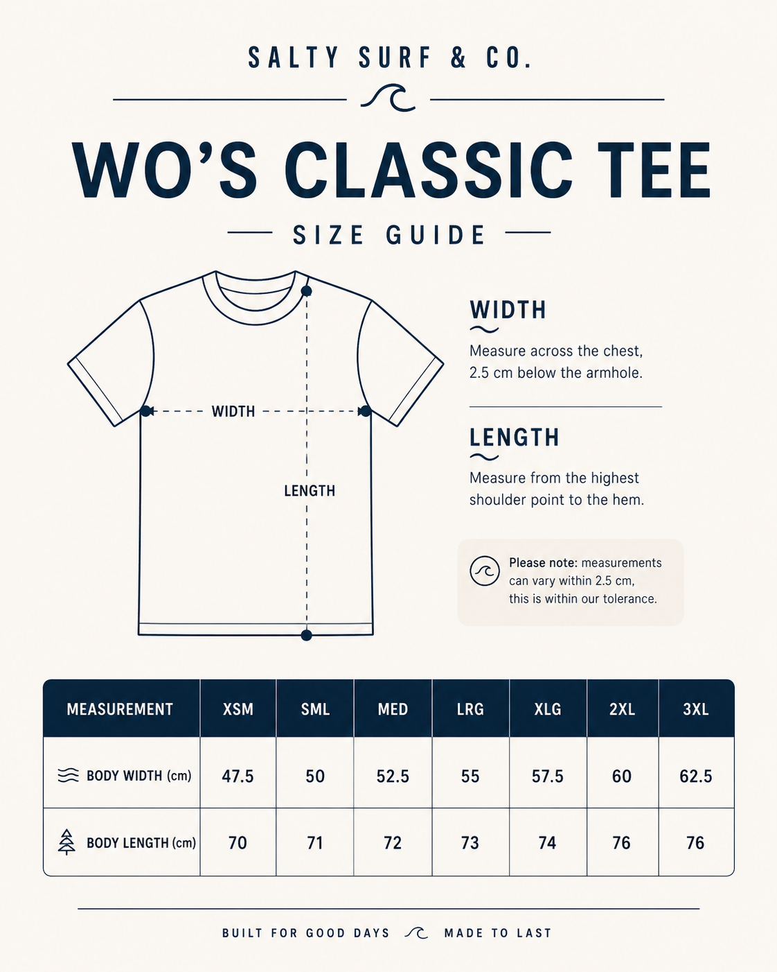 Salty Surf Beach Doodles Tee