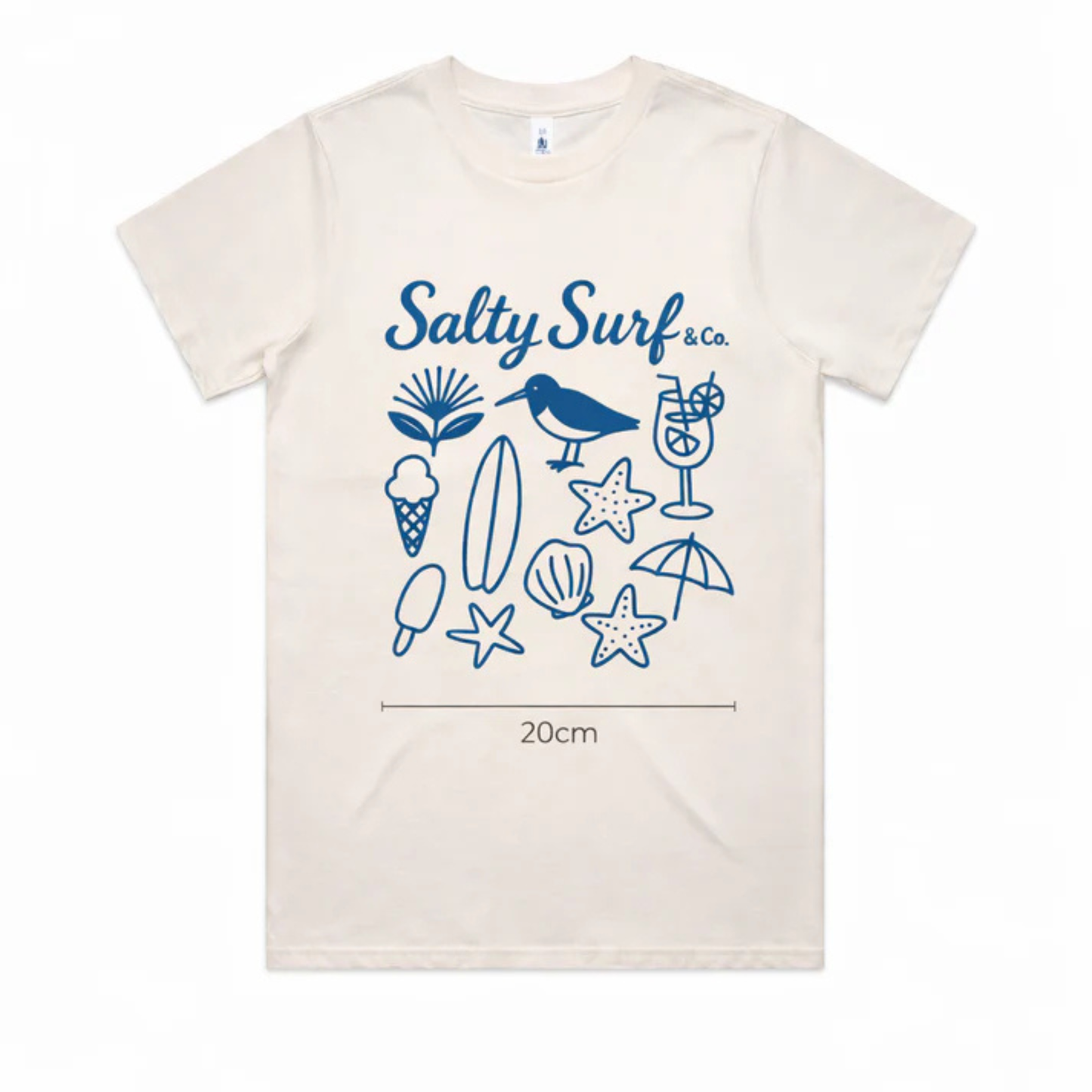 Salty Surf Beach Doodles Tee