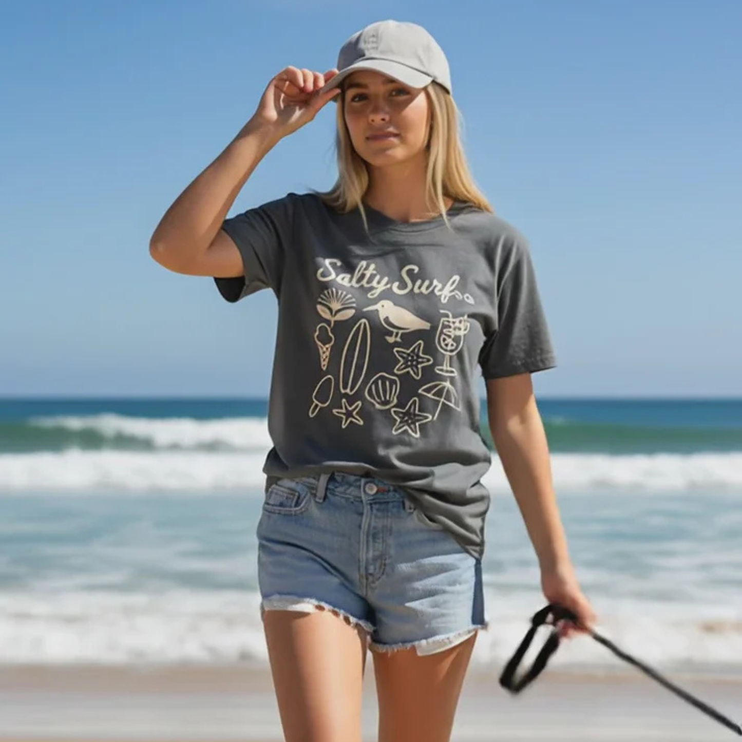 Salty Surf Beach Doodles Tee