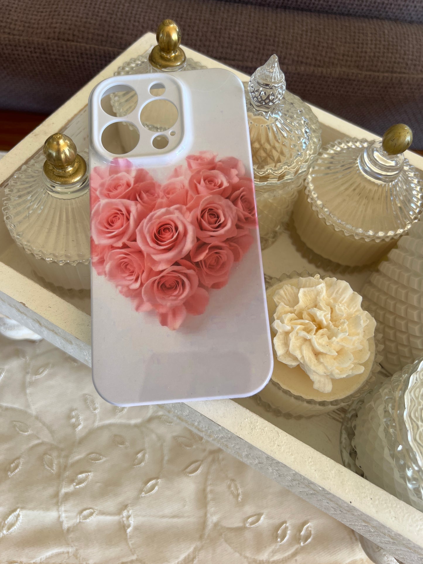 Pink Rose Heart | Phone Cover