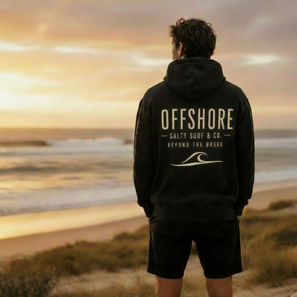 Offshore Men’s Relax Hood — Washed Black