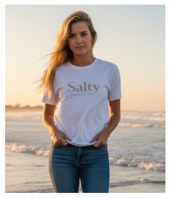 Salty Surf Classic Design Tee