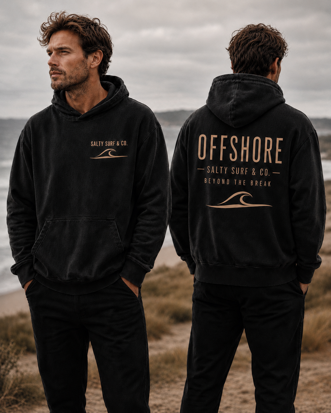 Offshore Men’s Relax Hood — Washed Black