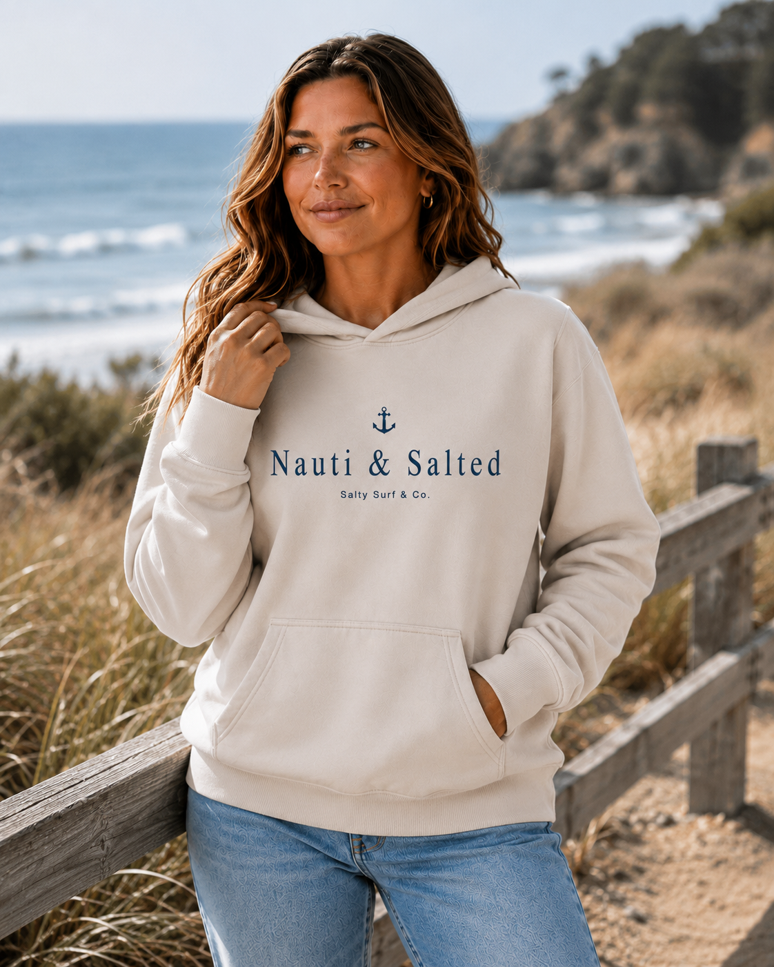 Nauti & Salted Anchor Faded Women’s Hoodie